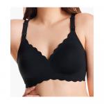 Бесшовный бюстгальтер для кормления Momcozy поддерживающий цветочный Black размер M