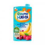 Нектар ФрутоНяня из яблок бананов вишни малины 36м+ 500 мл