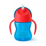 Поильник с трубочкой Philips Avent синий 9м+ 200 мл