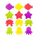 Антискользящие мини-коврики для ванны SEA ANIMALS Roxy Kids яркий 12 шт