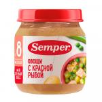 Готовый обед Semper овощи с красной рыбой 8м+ 100 гр