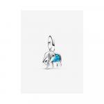 Elephant sterling silver mini dangle with imitation turquoise