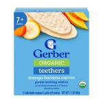 Вафли Gerber Organic манго банан морковь 7м+ 48 гр