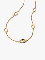 14k gold-plated necklace with treated white freshwater cultured pearl