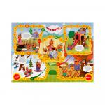 Настольная Умные игры игра-ходилка Времена года Три кота