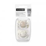 Пустышка Suavinex Birdies бежевая 6-18м 2шт