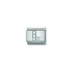 Composable Classic ALPHABETH stainless steel  Cub  zirc and 925 sterling silver (12_L)