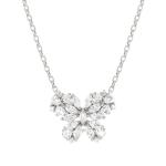 RAYOFLIGHT necklace in 925 sterling silver and cubic zirconia (LARGE) (Butterfly)