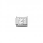 Composable Classic ALPHABETH stainless steel  Cub  zirc and 925 sterling silver (02_B)