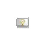 Composable Classic SYMBOLS steel  enamel and 18k gold (66_Hot air balloon MIXCOLOR)