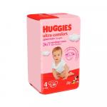 Подгузники Huggies Ultra Comfort для девочек размер 4 8-14 кг 19 шт