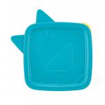 Детская тарелка Lalababy Play with Me Wolfie с мягкой крышкой синий колокольчик