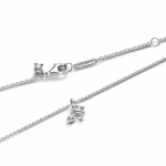 Butterfly sterling silver collier with clear cubic zirconia