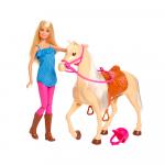 Игровой набор Barbie Doll & Horse наездница с лошадкой