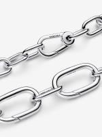 Sterling silver link bracelet with 3 large openable links