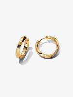 Twisted 14k gold-plated hoop earrings