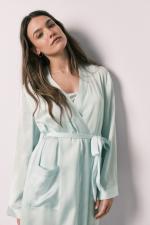 ST SATIN GRE ROBE FR