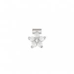 SEIMIA ed, FLORA in 925 sterling silver, stones and cz (LARGE FLOWERS) (022_WHITE OPAL)