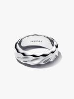 Rippled sterling silver ring