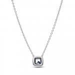 Sterling silver collier with clear cubic zirconia