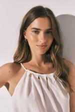 MMS BEADS TOP ECRU