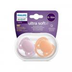 Пустышка Philips Avent Ultra soft Premium Neutral 6-18м+