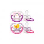 Пустышка Philips Avent Ultra Air Animals для девочек 0-6м 2 шт