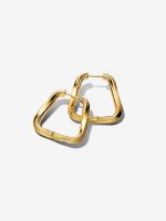 Twisted 14k gold-plated hoop earrings