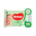 Салфетки детские влажные Huggies BW Ultra Comfort Aloe Triplo 56 шт