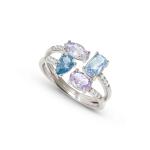 COLOUR WAVE Aurora Edition ring in 925 sterling silver and cubic zirconia (010_Silver-006_Size 15)