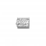 Composable CL SYMBOLS steel   Cubic zirconia and 925 sterling silver (46_Sea turtle)