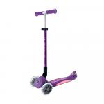 Трёхколесный самокат Globber Primo Foldable Plus Lights Purple