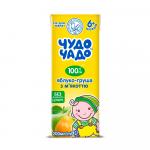 Сок Чудо-чадо яблоко груша с мякотью 6м+ 200мл