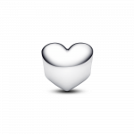 Engravable heart sterling silver charm with spring green crystal