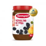 Пюре Semper чернослив груша 5м+ 125 гр