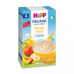 Каша HiPP молочная рисовая банан персик 4м+ 250 гр