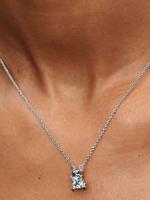 Disney Stitch pendant necklace with clear cubic zirconia, purple, blue and black enamel