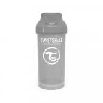 Поильник с трубочкой Twistshake серый 6м+ 360мл
