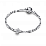 Textured star sterling silver mini charm