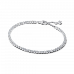 Sterling silver tennis bracelet with clear cubic zirconia