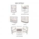 Детская кроватка-трансформер Baby Lux белая