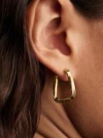 Twisted 14k gold-plated hoop earrings