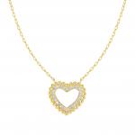 LOVECLOUD necklace in 925 sterling silver and cz (008_Yellow Gold Heart)