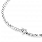 Heart sterling silver tennis bracelet with clear cubic zirconia