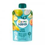 Пюре ФрутоНяня из яблок бананов груш персиков с йогуртом 6м+ 90 гр
