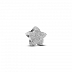 Textured star sterling silver mini charm