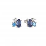 MOSAICA earrings in 925 sterling silver and colored cubic zirconia (010_Silver)