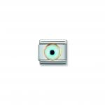 COMPOSABLE Classic GREEK EYE in stainless steel with 18k gold (18_GREEK EYE)