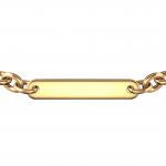 14k Gold-plated link bracelet with engravable bar