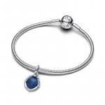 Disney Snow White mirror sterling silver dangle with clear cubic zirconia and color changing enamel